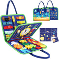 Busy Board Montessori Toy for Kids, Educational Learning Activity Sensory Board, Developing Sensory Toy for Fine Motor Skills, Travel Toy for Plane Car, Gift for Boys Girls
